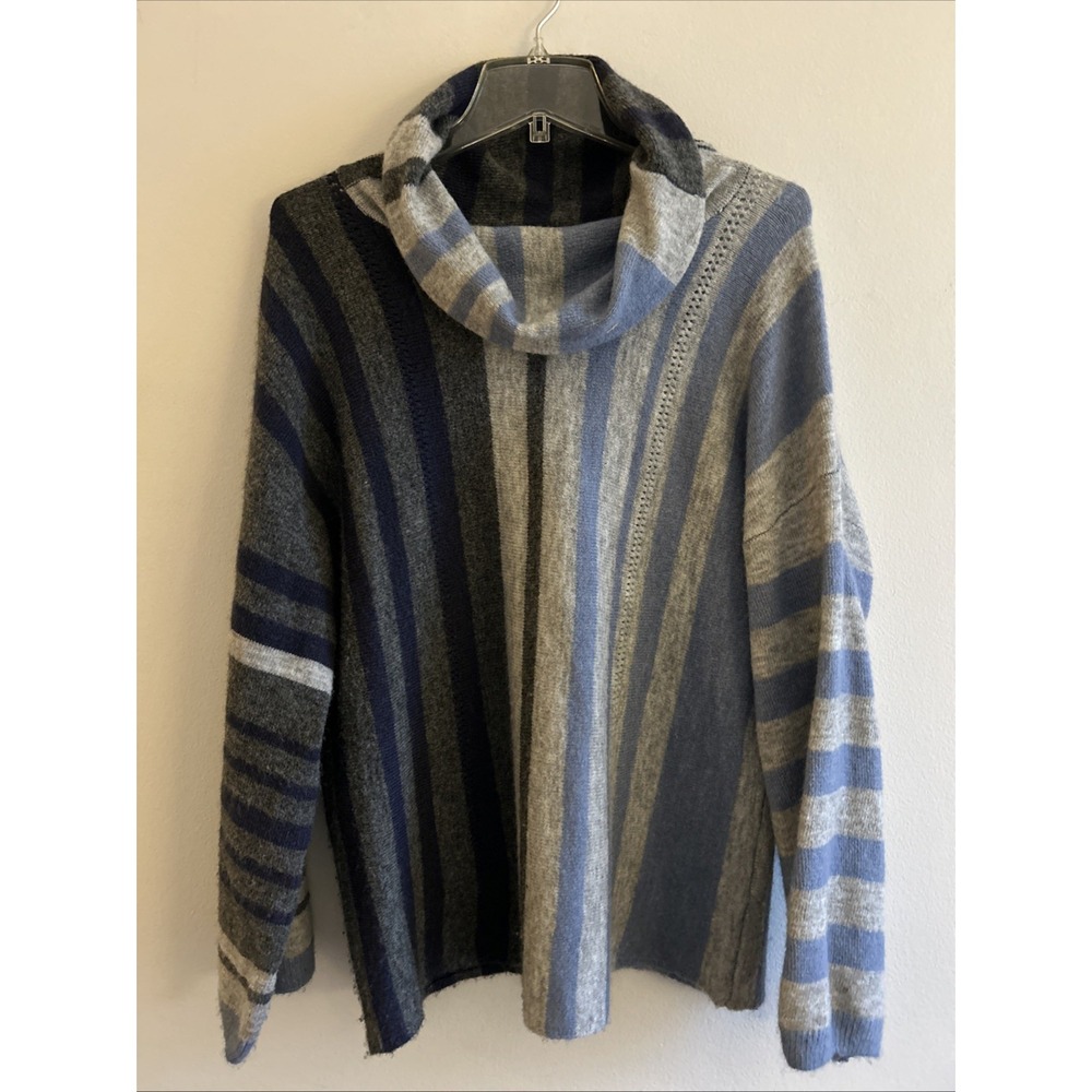 Sioni Anthropologie women's cowl neck sweater flare sleeve size M cozy Boho